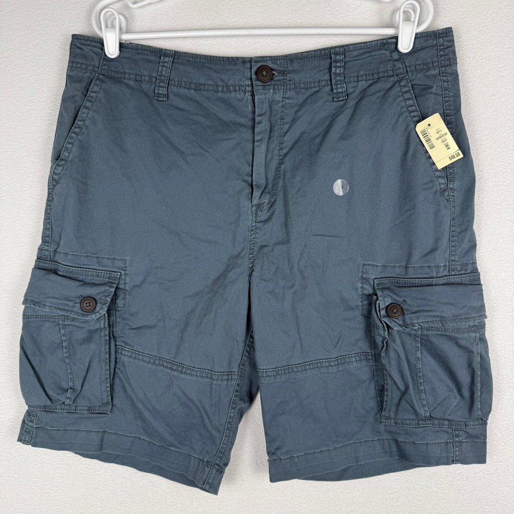 NWT Aero Stretch Cargo Shorts Mens 36 Blue Below The Knee 3647 Casual Preppy